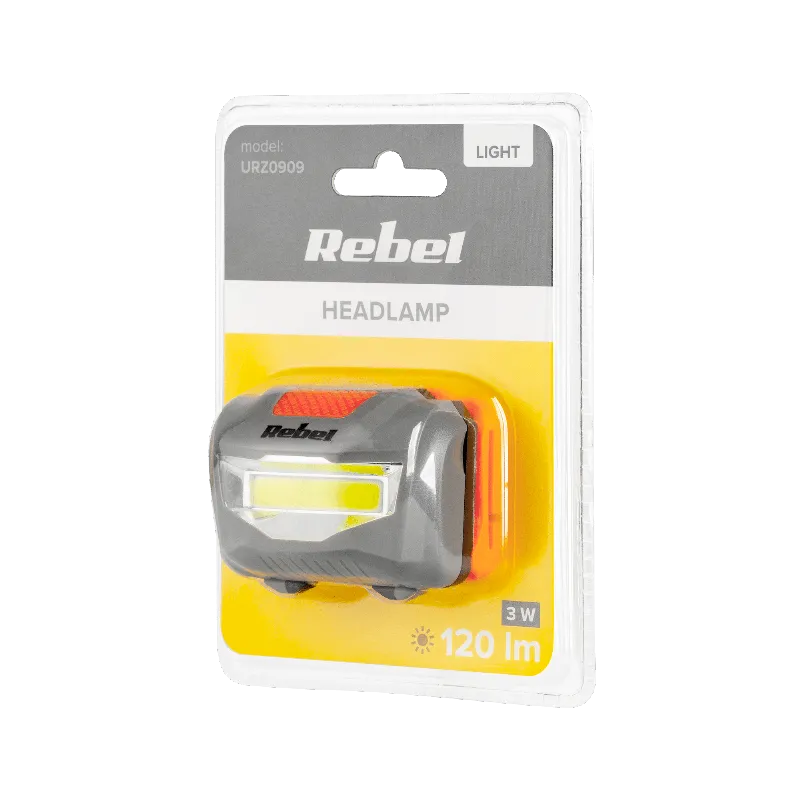Lanterna frontala Rebel 3W COB 120 lm