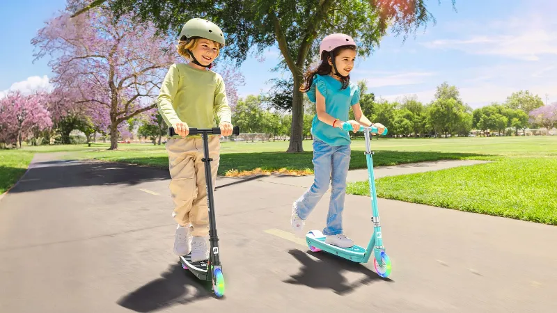 Trotineta electrica pentru copii Rebel Fun Wheels Light, albastru