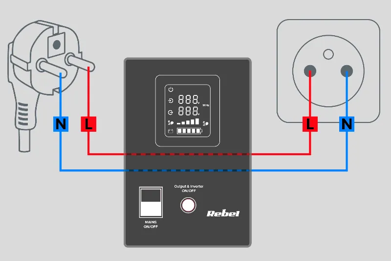 Ups Centrale Sinus Pur 800VA 500W 12V Rebel