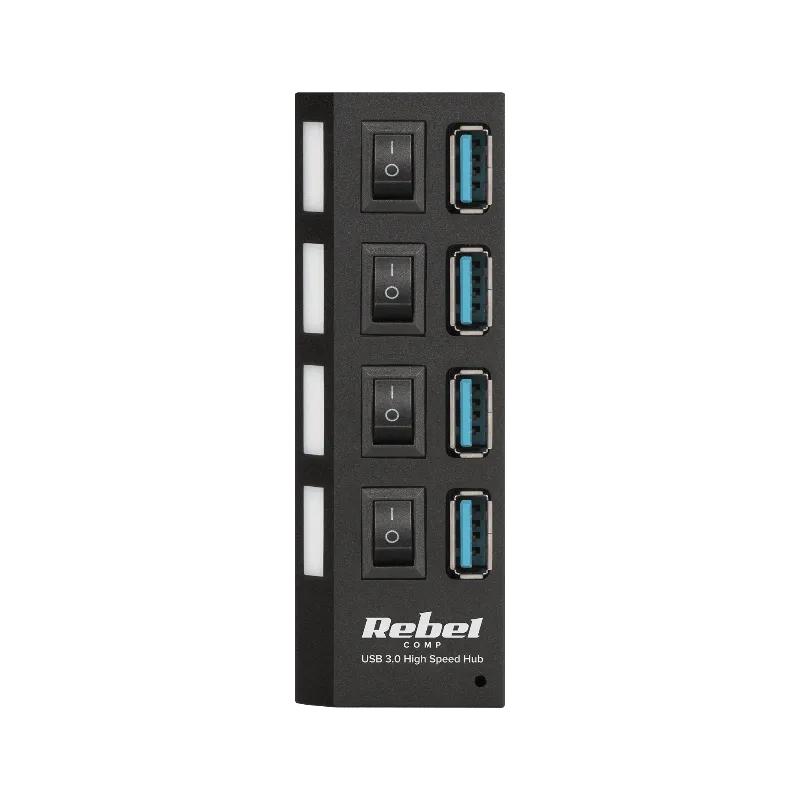 Hub USB 3.0 Rebel cu 4 porturi