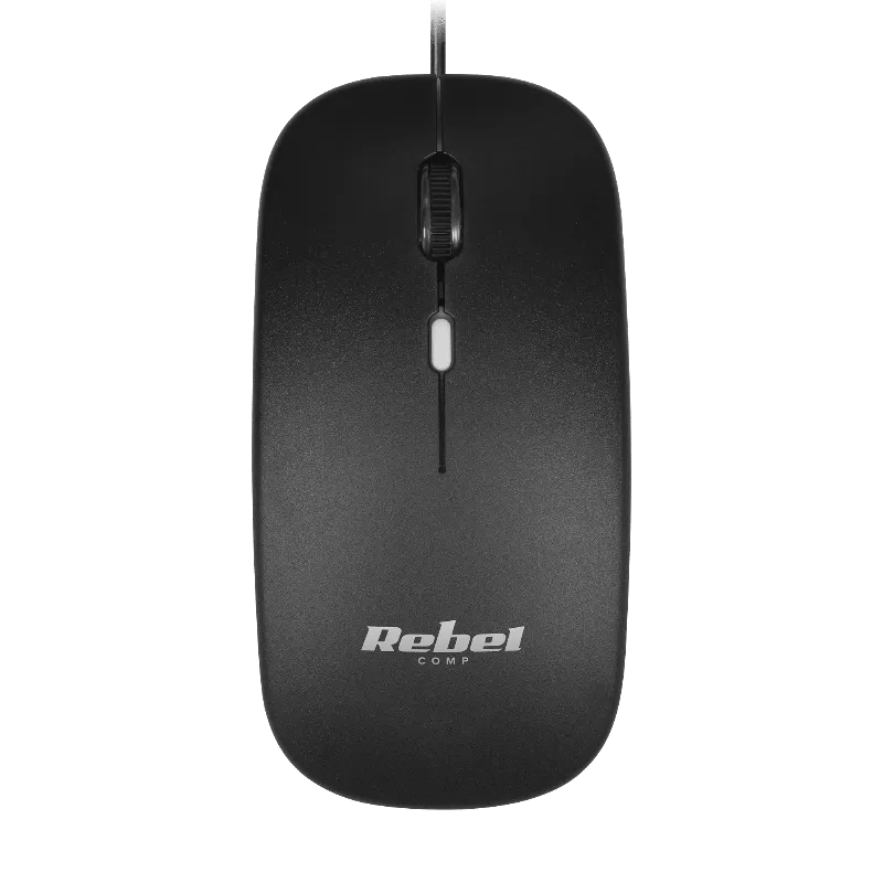 Mouse cu fir Rebel WDM210, negru