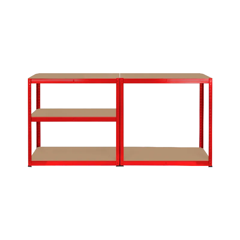 Raft metalic cu 5 polite, 750 kg, MDF, 180x90x40 cm, rosu - Rebel