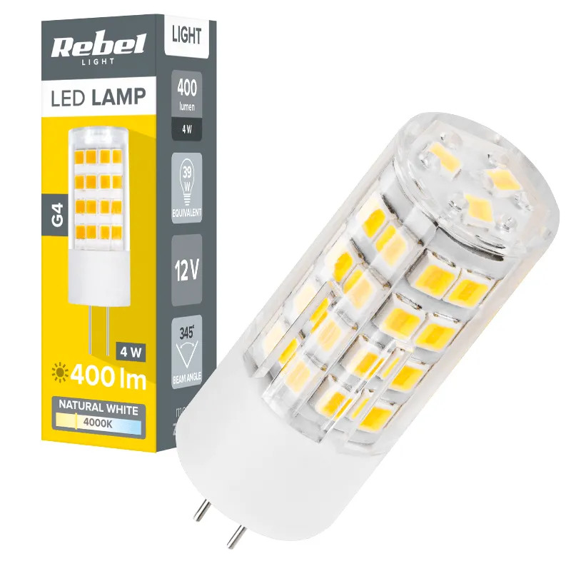 Bec LED G4 4W 4000K 12V Rebel