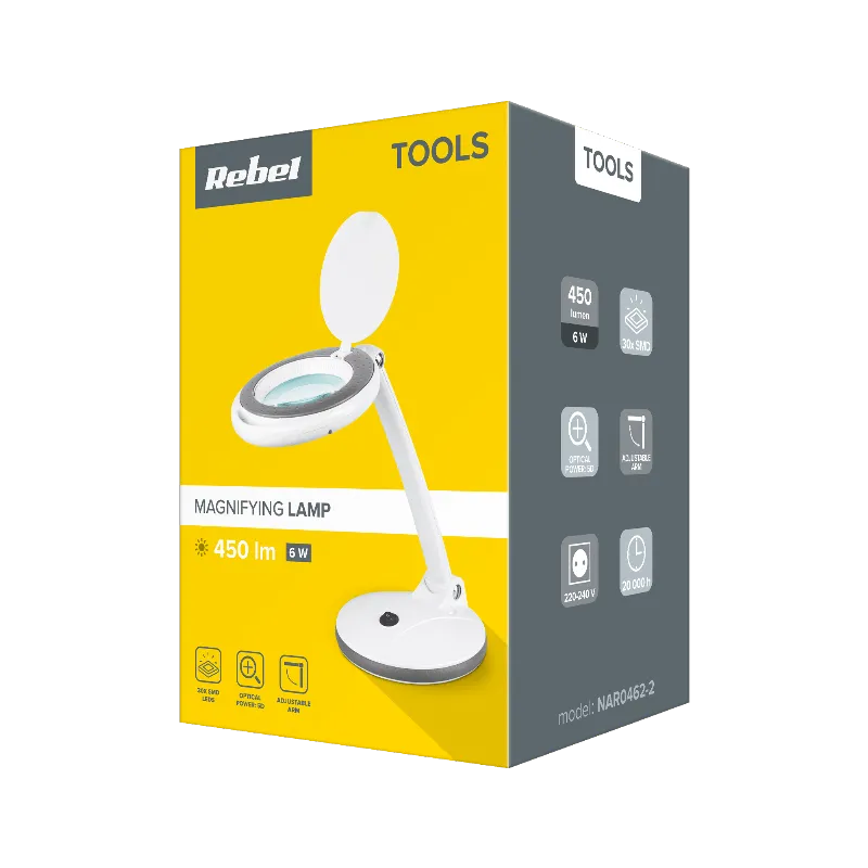 Lampa LED 6W cu Lupa 5 Dioptrii Rebel (30X283