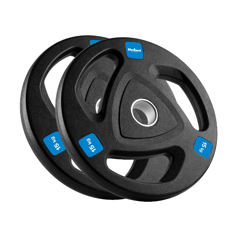 Disc Greutate Fonta Cauciucata Set 2 X 15 KG Rebel Acti
