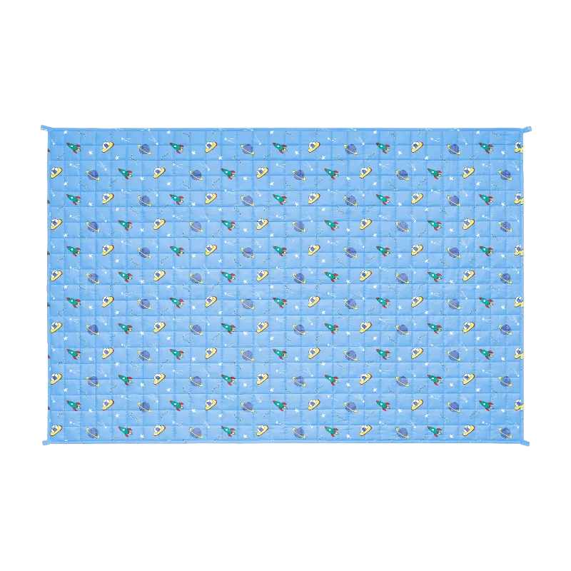Patura ponderata senzoriala pentru copii 100x150 cm 5 kg, model cosmos