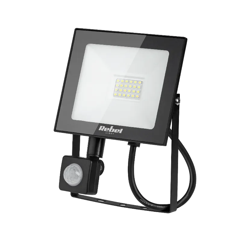 Reflector LED Rebel 20 W, 3000 K, cu senzor de miscare si crepuscular