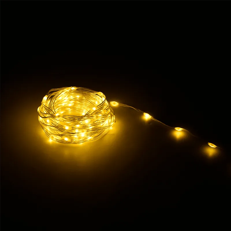 Snur LED decorativ 10 m, alb cald, Rebel