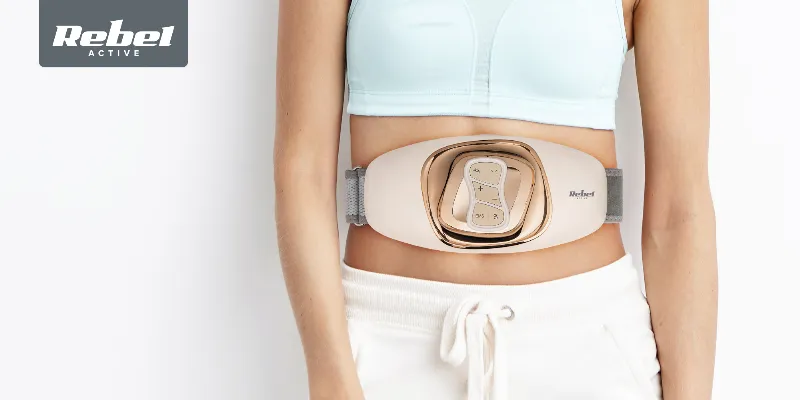 Aparat de masaj pentru zona abdominala cu incalzire Rebel Active RBA-6008