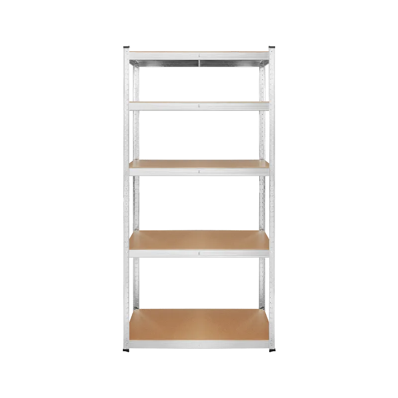 Raft metalic de depozitare Rebel 180 x 90 x 40 cm, argintiu, 5 rafturi MDF