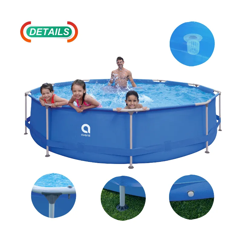 Piscina pe cadru metalic Avenli rotunda 366 x 76 cm cu pompa de filtrare