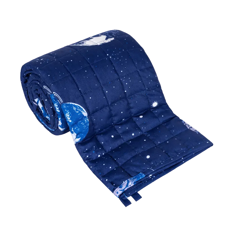 Patura ponderata senzoriala pentru copii 100x150 cm, 3 kg, cosmos