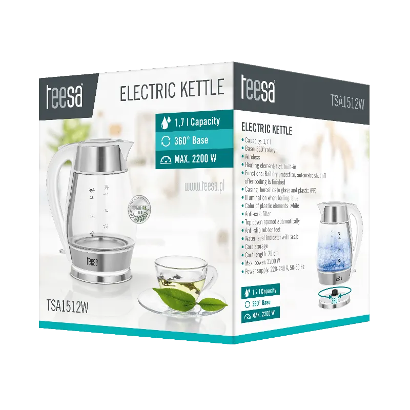 Fierbator Electric Cordless 1.7L Teesa