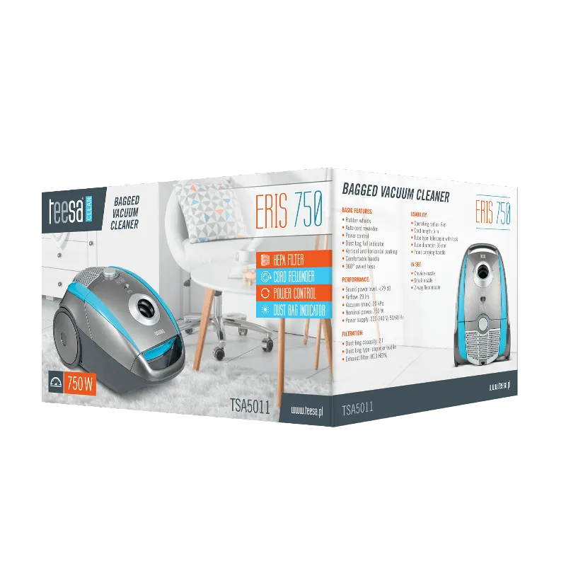 Aspirator cu sac Teesa ERIS 750, 750 W