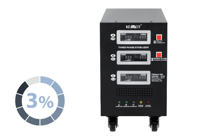Stabilizator Servomotor Trifazat 10KVA Proavr-10K Kemot