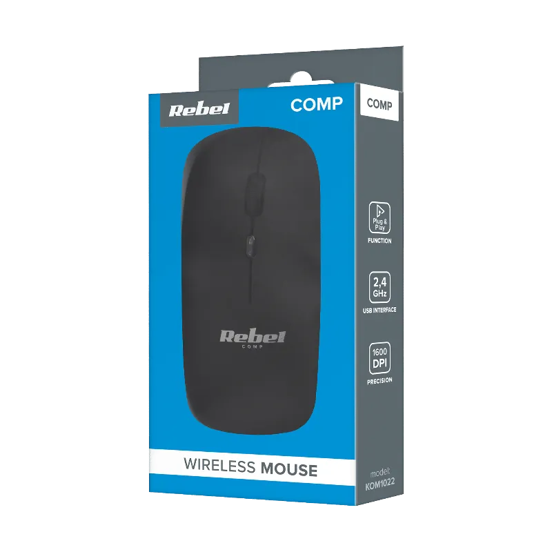 Mouse wireless Rebel WM210 negru