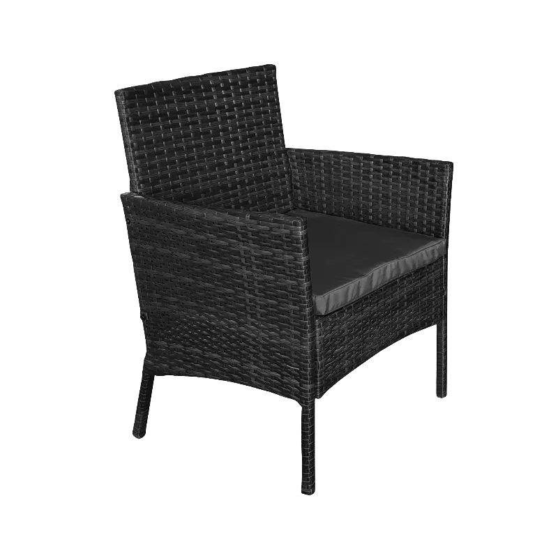 Set mobilier gradina Rose Teesa negru, 4 piese