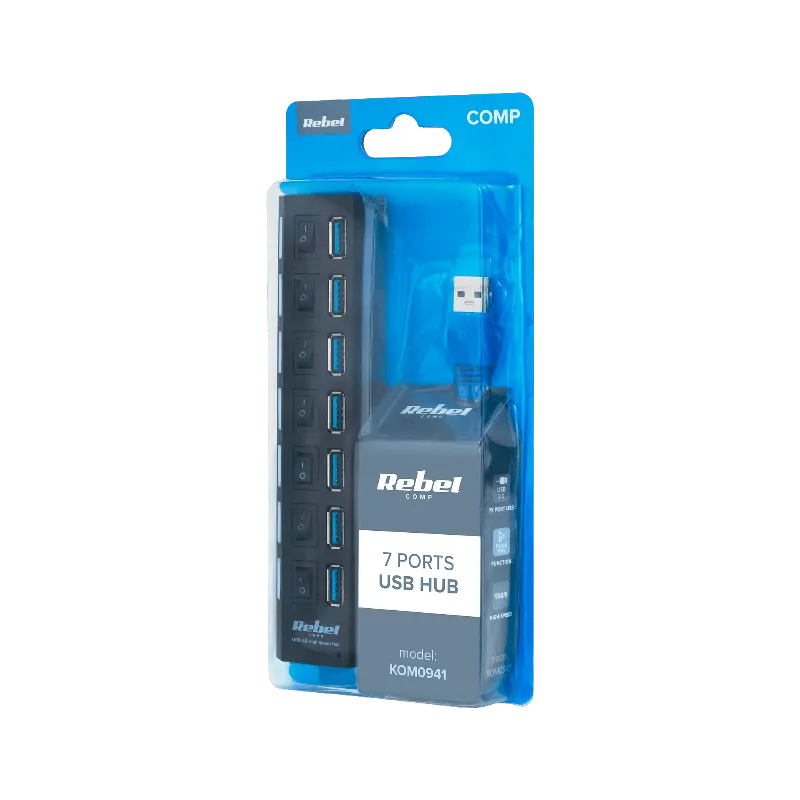HUB USB 3.0 7 porturi Rebel