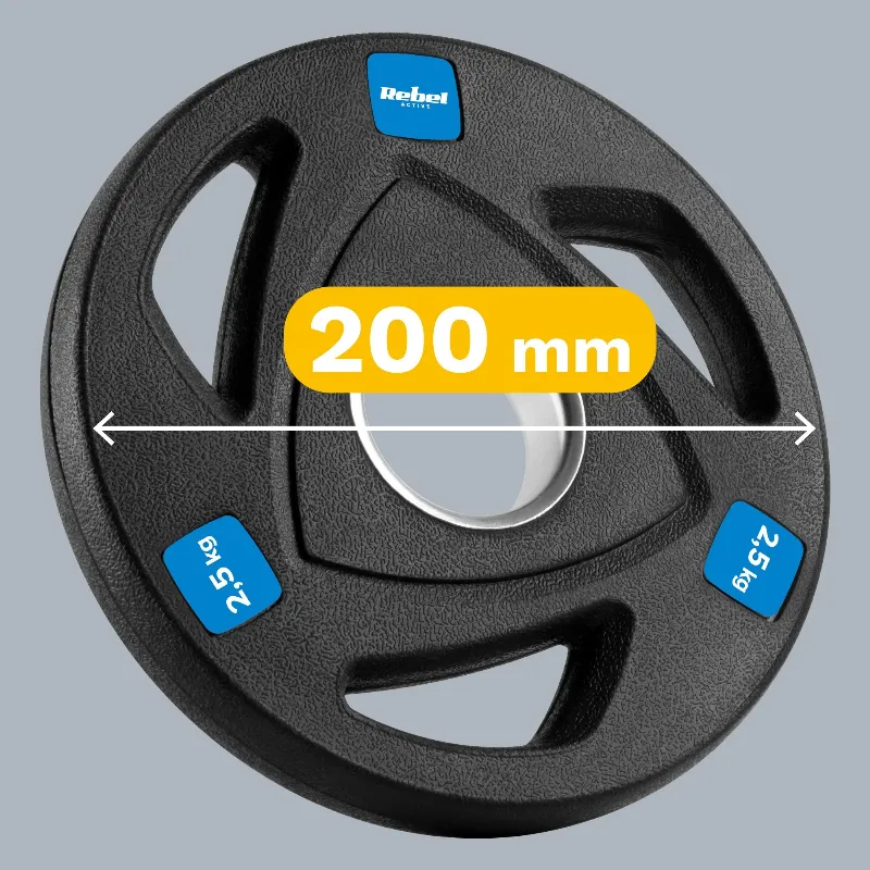 Disc Greutate Fonta Cauciucata Set 4 X 2.5 KG Rebel Act