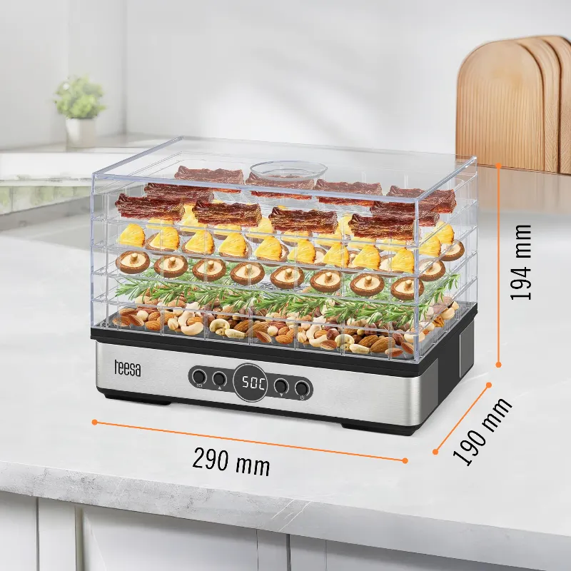 Deshidrator alimente Teesa TSA3032, 5 tavi, 400 W