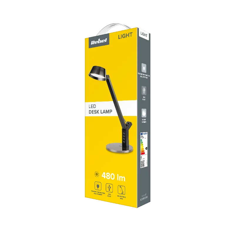 Lampa LED de birou Rebel KOM1008, 7 W, 3 temperaturi de culoare