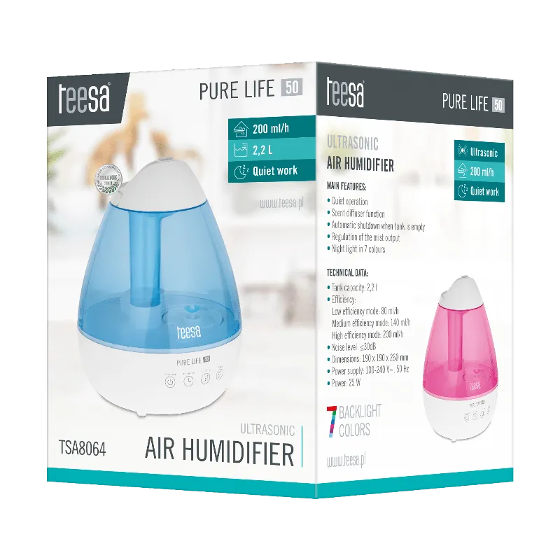 Umidificator de aer cu ultrasunete Teesa PURE LIFE 50