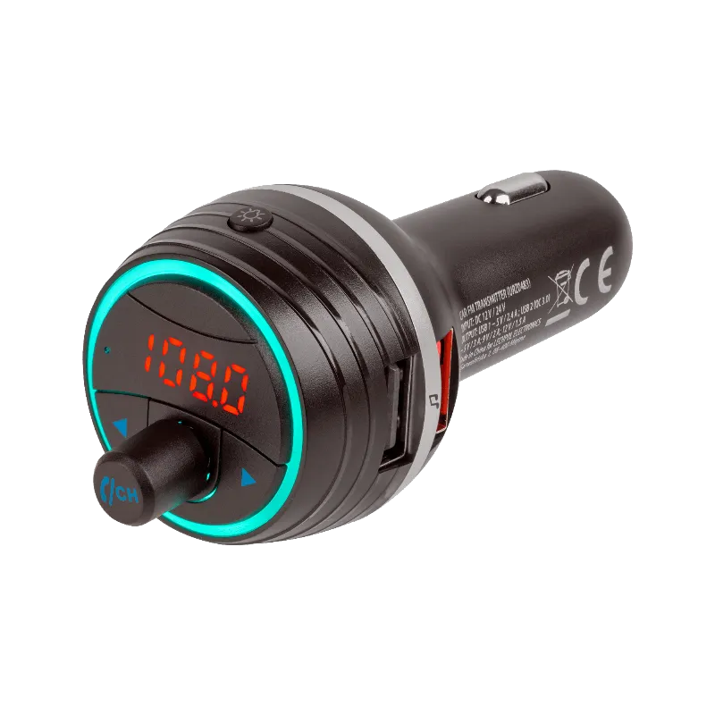Transmitator FM auto Peiying cu Bluetooth si 2 porturi USB