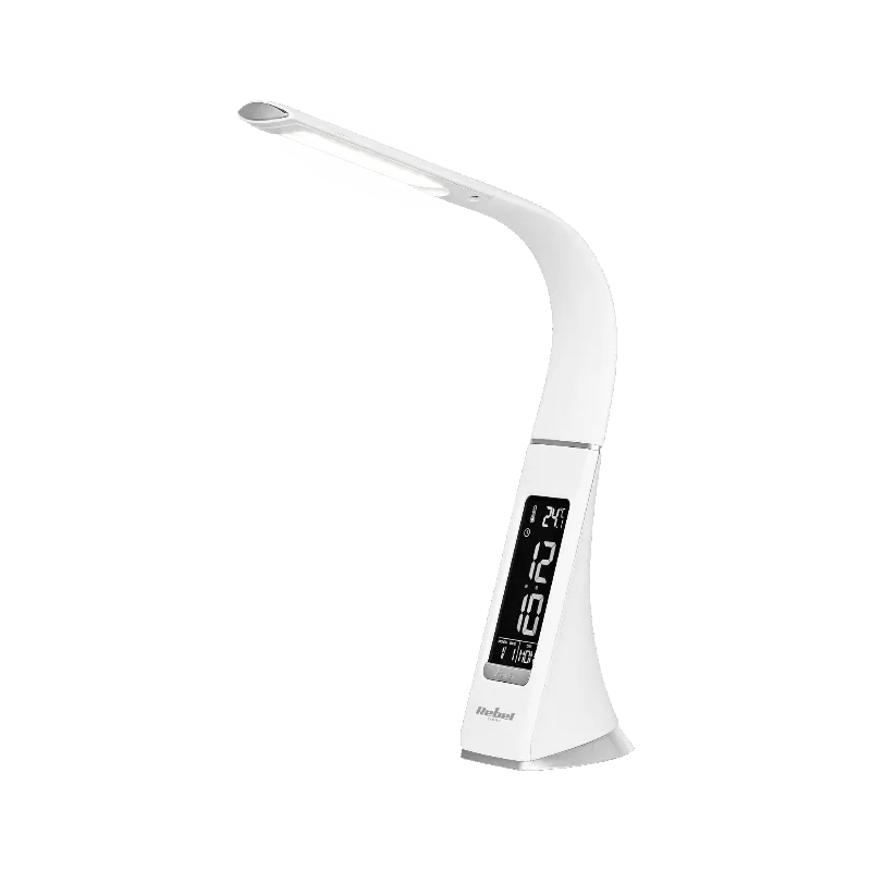 Lampa LED de birou Rebel cu ceas, calendar si termometru