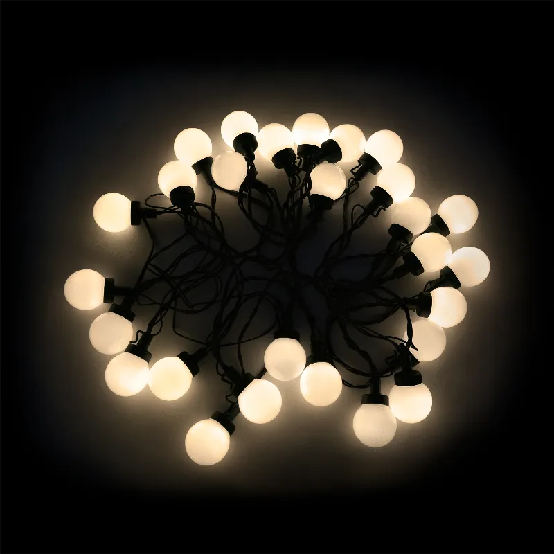 Instalatie luminoasa de Craciun pentru exterior Rebel, ghirlanda cu globuri, alb cald, 230 V