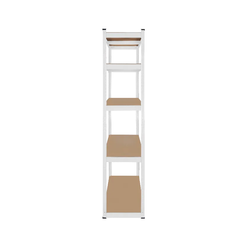 Raft metalic de depozitare 5 polite 750 kg MDF 180x90x40 cm alb Rebel