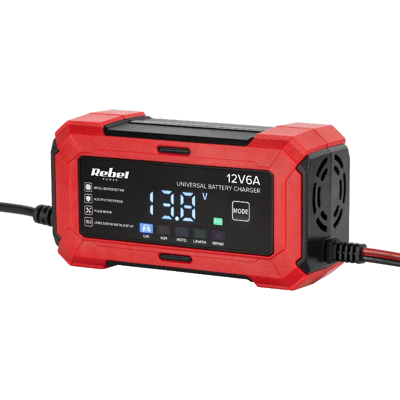 Incarcator universal pentru acumulatori AGM si LiFePO4 2-100 Ah, 12 V 6 A