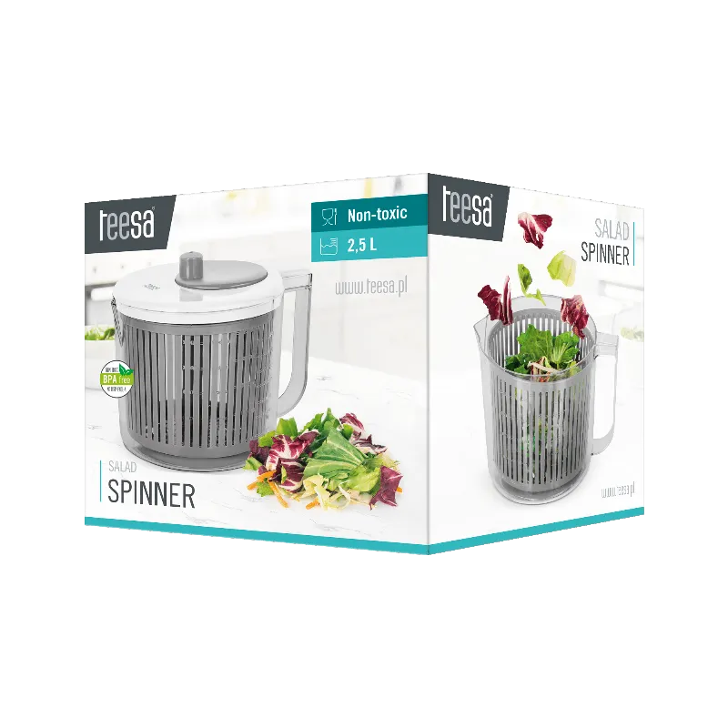 Centrifuga manuala pentru salata Teesa 2,5 l